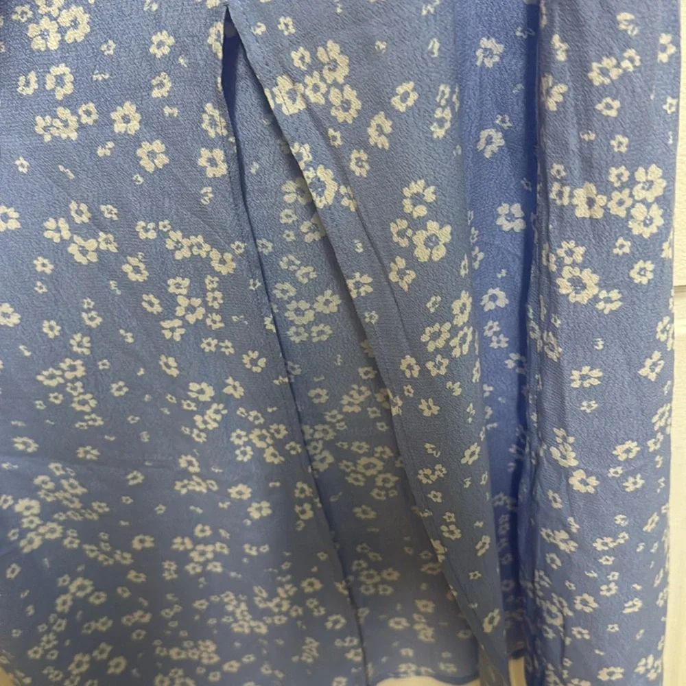 & Other Stories Blue Wrap Midi Skirt - Picture 4 of 5